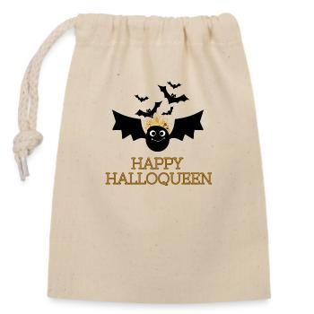 Halloween HalloQueen Fledermaus Bat Woman - Verschließbarer Geschenkbeutel aus Baumwolle (14x20cm) - Natur - Vorne