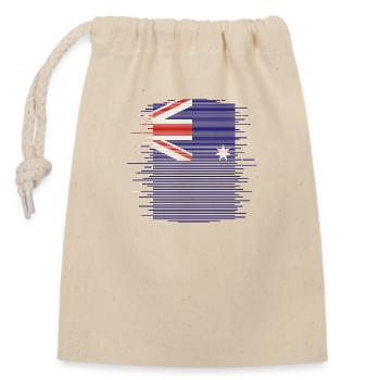 Australia Flag Down Under Australian Flag - Closable cotton gift bag (14x20cm) - nature - Front