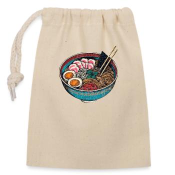Ramen - Closable cotton gift bag (14x20cm) - nature - Front