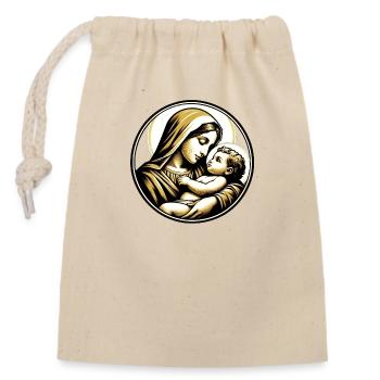 Jesus and Mary - Closable cotton gift bag (14x20cm) - nature - Front