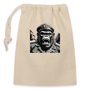 General Gorilla - Closable cotton gift bag (14x20cm) - nature - Front