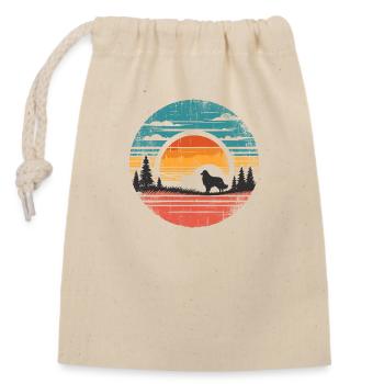 Berger australien Vintage coucher de soleil - Sac cadeau en coton avec cordon (14 x 20 cm) - nature - Devant