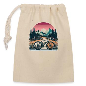 Apprivoiser les sentiers : aventures en gravier au milieu de la forêt - Sac cadeau en coton avec cordon (14 x 20 cm) - nature - Devant