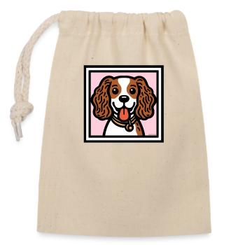 Cavalier King Charles Spaniel pop art - Sac cadeau en coton avec cordon (14 x 20 cm) - nature - Devant