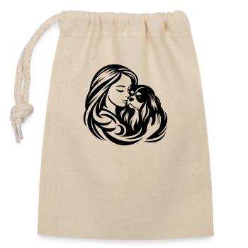 Cavalier King Charles Mom - dogmom vector design - Closable cotton gift bag (14x20cm) - nature - Front