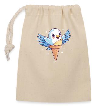 Voges de glace - Sac cadeau en coton avec cordon (14 x 20 cm) - nature - Devant