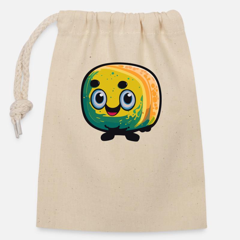 Casper - Closable cotton gift bag (14x20cm) - nature