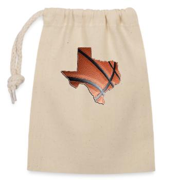 Carte du vrai basket-ball dans l’État du Texas - Sac cadeau en coton avec cordon (14 x 20 cm) - nature - Devant
