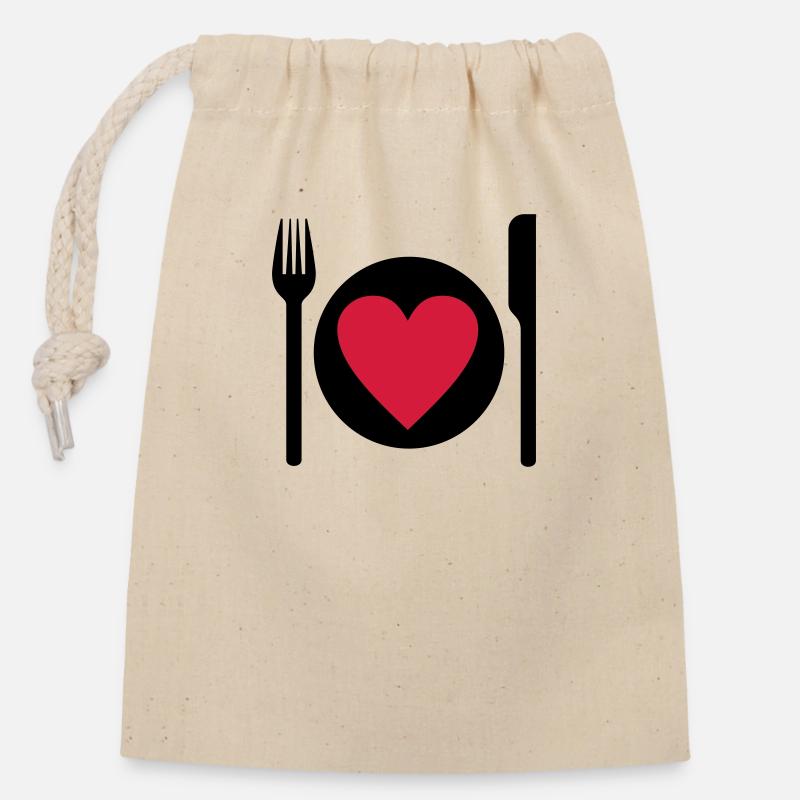 Essen - Closable cotton gift bag (14x20cm) - nature