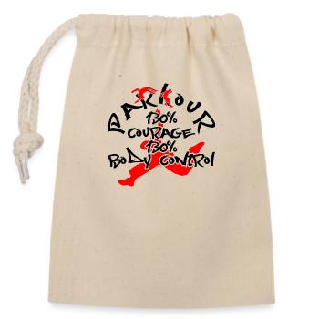 Parkour Freestyle Sport Run - Sac cadeau en coton avec cordon (14 x 20 cm) - nature - Devant