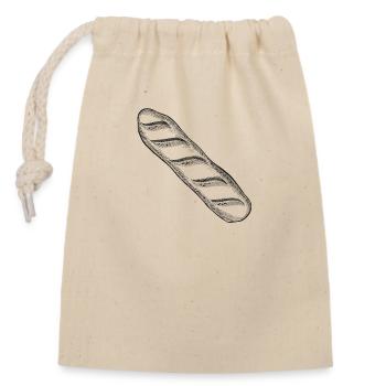 Conception de baguette - Sac cadeau en coton avec cordon (14 x 20 cm) - nature - Devant