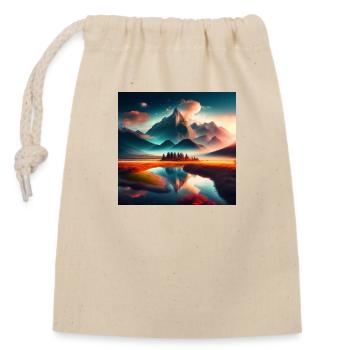 Landscape - Closable cotton gift bag (14x20cm) - nature - Front