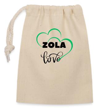 ZOLA LOVE - Closable cotton gift bag (14x20cm) - nature - Front