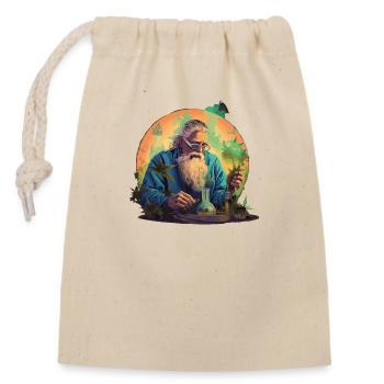 Les Sages du Cannabis en Harmonie - Sac cadeau en coton avec cordon (14 x 20 cm) - nature - Devant