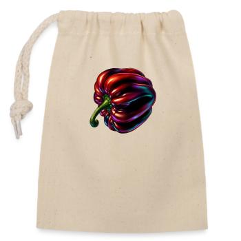 Habanero - Closable cotton gift bag (14x20cm) - nature - Front