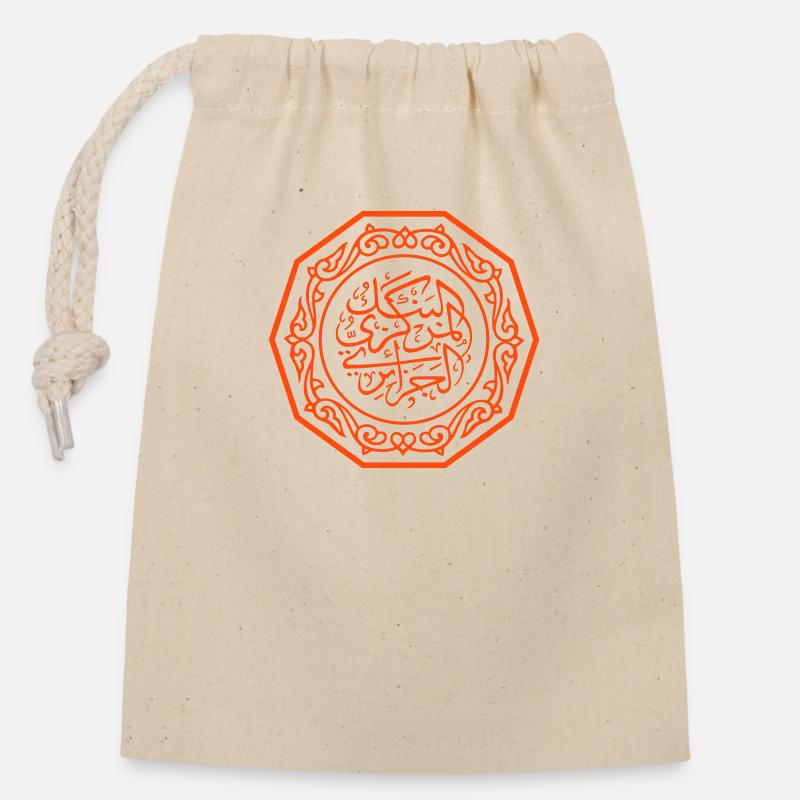 Dix dinars Algériens - Sac cadeau en coton avec cordon (14 x 20 cm) - nature