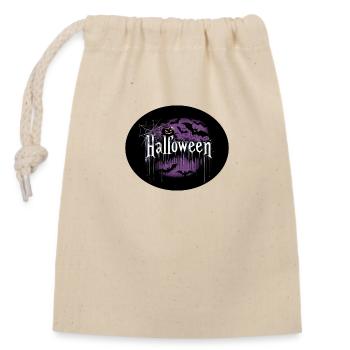 Halloween - Sac cadeau en coton avec cordon (14 x 20 cm) - nature - Devant