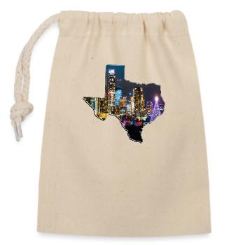 Carte de la ligne d’horizon d’Austin au Texas - Sac cadeau en coton avec cordon (14 x 20 cm) - nature - Devant