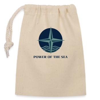 COOL TSHIRT, POWER OF THE SEA - Closable cotton gift bag (14x20cm) - nature - Front