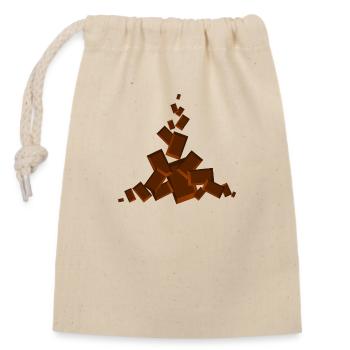 Chocolate Chocolate Candy Sweet - Closable cotton gift bag (14x20cm) - nature - Front