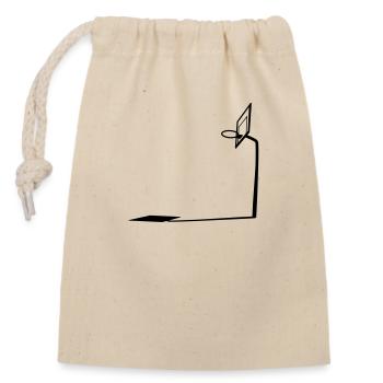 basketball shadow net rod basketball basket coo - Closable cotton gift bag (14x20cm) - nature - Front