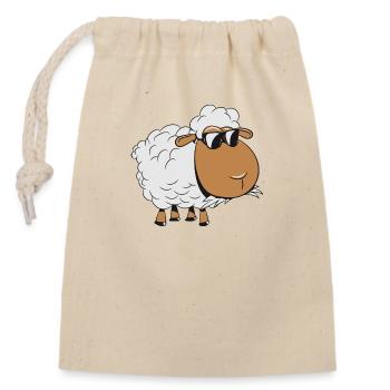 Moutons, lunettes de soleil, pâturage, manger, stupide, herbe, troupeau - Sac cadeau en coton avec cordon (14 x 20 cm) - nature - Devant