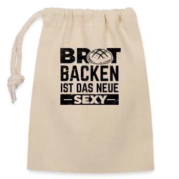 Bäcker | Brot Backen Hobby Bäckerin Küche Geschenk - Verschließbarer Geschenkbeutel aus Baumwolle (14x20cm) - Natur - Vorne