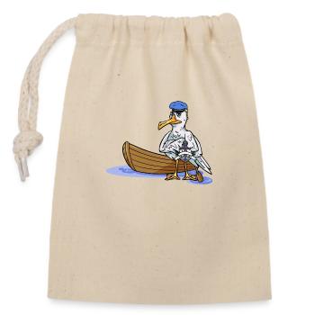 Ahoy Boat Seagull Seaman Maritime Captain Travel Anchor - Closable cotton gift bag (14x20cm) - nature - Front