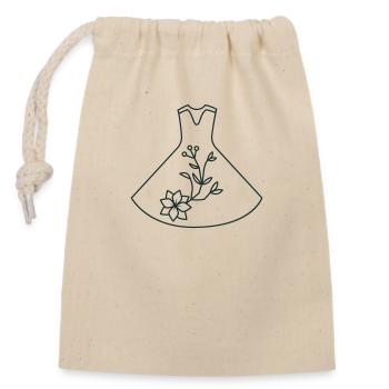 Robe de danse moderne avec des fleurs - Sac cadeau en coton avec cordon (14 x 20 cm) - nature - Devant