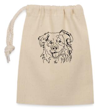 Berger australien - Sac cadeau en coton avec cordon (14 x 20 cm) - nature - Devant