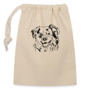Berger australien - Sac cadeau en coton avec cordon (14 x 20 cm) - nature - Devant