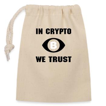 Bitcoin Trading Crypto Stocks - Closable cotton gift bag (14x20cm) - nature - Front