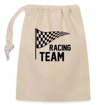 Racing Team - Closable cotton gift bag (14x20cm) - nature - Front