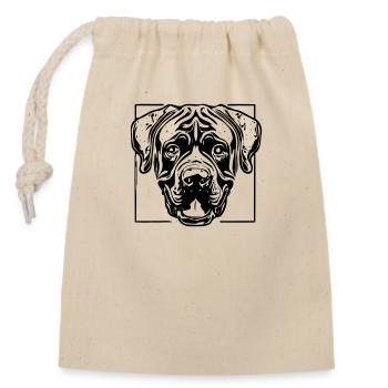 cane corso - Sac cadeau en coton avec cordon (14 x 20 cm) - nature - Devant