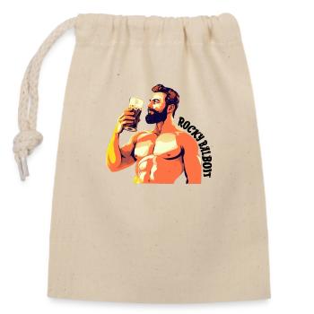 Rocky Balboit! - Closable cotton gift bag (14x20cm) - nature - Front