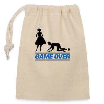 ehepaar game over - Verschließbarer Geschenkbeutel aus Baumwolle (14x20cm) - Natur - Vorne