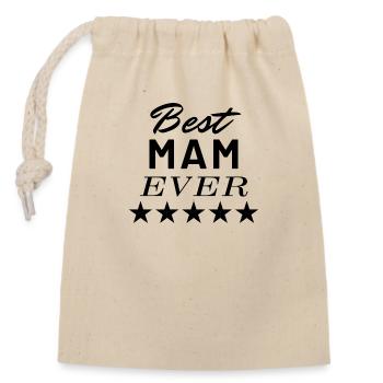 Best Mam Ever: Un Hommage à la Meilleure Maman - Sac cadeau en coton avec cordon (14 x 20 cm) - nature - Devant