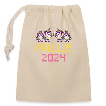 Fête du centre commercial Unicorn 2024 - Sac cadeau en coton avec cordon (14 x 20 cm) - nature - Devant