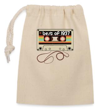 Millésime légendaire 1937 - Sac cadeau en coton avec cordon (14 x 20 cm) - nature - Devant