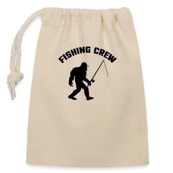 Big Foot Fishing Crew - Closable cotton gift bag (14x20cm) - nature - Front