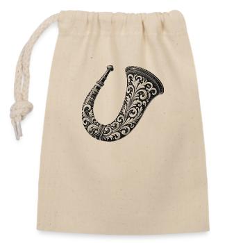 Bugle - Closable cotton gift bag (14x20cm) - nature - Front