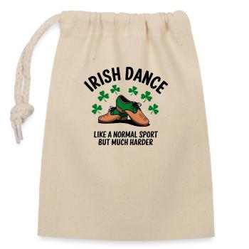 Hard work in Irish Dance - Closable cotton gift bag (14x20cm) - nature - Front