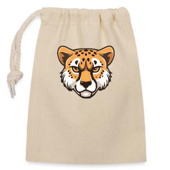 Guépard - Sac cadeau en coton avec cordon (14 x 20 cm) - nature - Devant