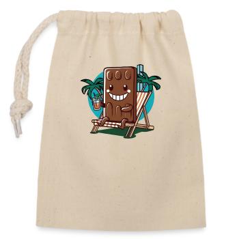Drôle Dubaï Chocolat Pistache Pistache Chocolat - Sac cadeau en coton avec cordon (14 x 20 cm) - nature - Devant