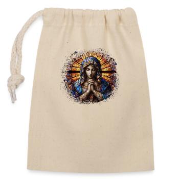 Holly Mary Maria Madonna Mariana Virgin Mary Holy - Closable cotton gift bag (14x20cm) - nature - Front