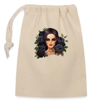 Floraison de minuit - Sac cadeau en coton avec cordon (14 x 20 cm) - nature - Devant