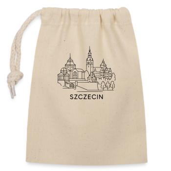 Ville de Szczecin - Sac cadeau en coton avec cordon (14 x 20 cm) - nature - Devant