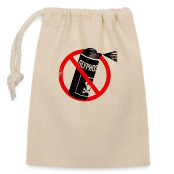 Stop glyphosate - Closable cotton gift bag (14x20cm) - nature - Front