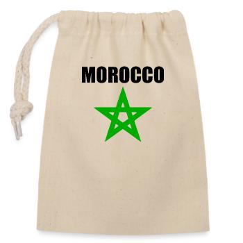 Maroc - Sac cadeau en coton avec cordon (14 x 20 cm) - nature - Devant