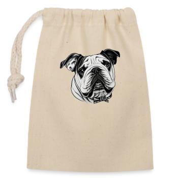 Bulldogge französische englisch Hündchen Hund 5 - Verschließbarer Geschenkbeutel aus Baumwolle (14x20cm) - Natur - Vorne